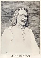 John Bunyan (1872-1919) autore di Il progresso del pellegrino da questo mondo a quello che verrà, illustrazione di William Strang (1859-1921)